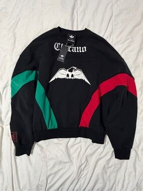 Willy Chavarria x Adidas Black Bball Crewneck